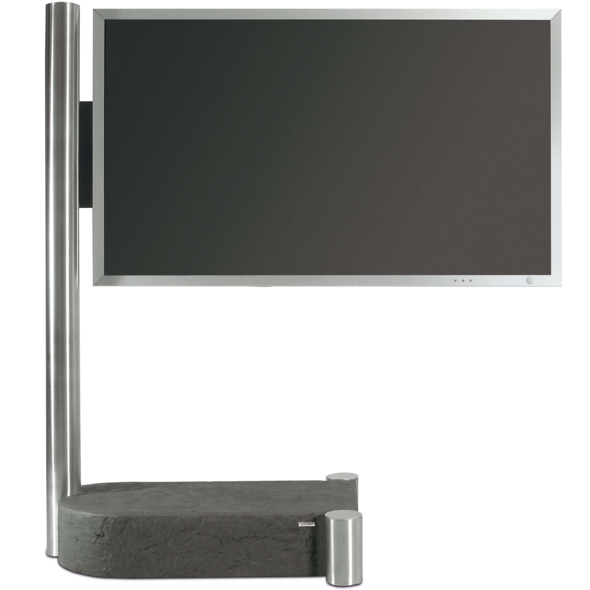 WISSMANN Design TV Standfuß ART110 Edelstahl + Stein